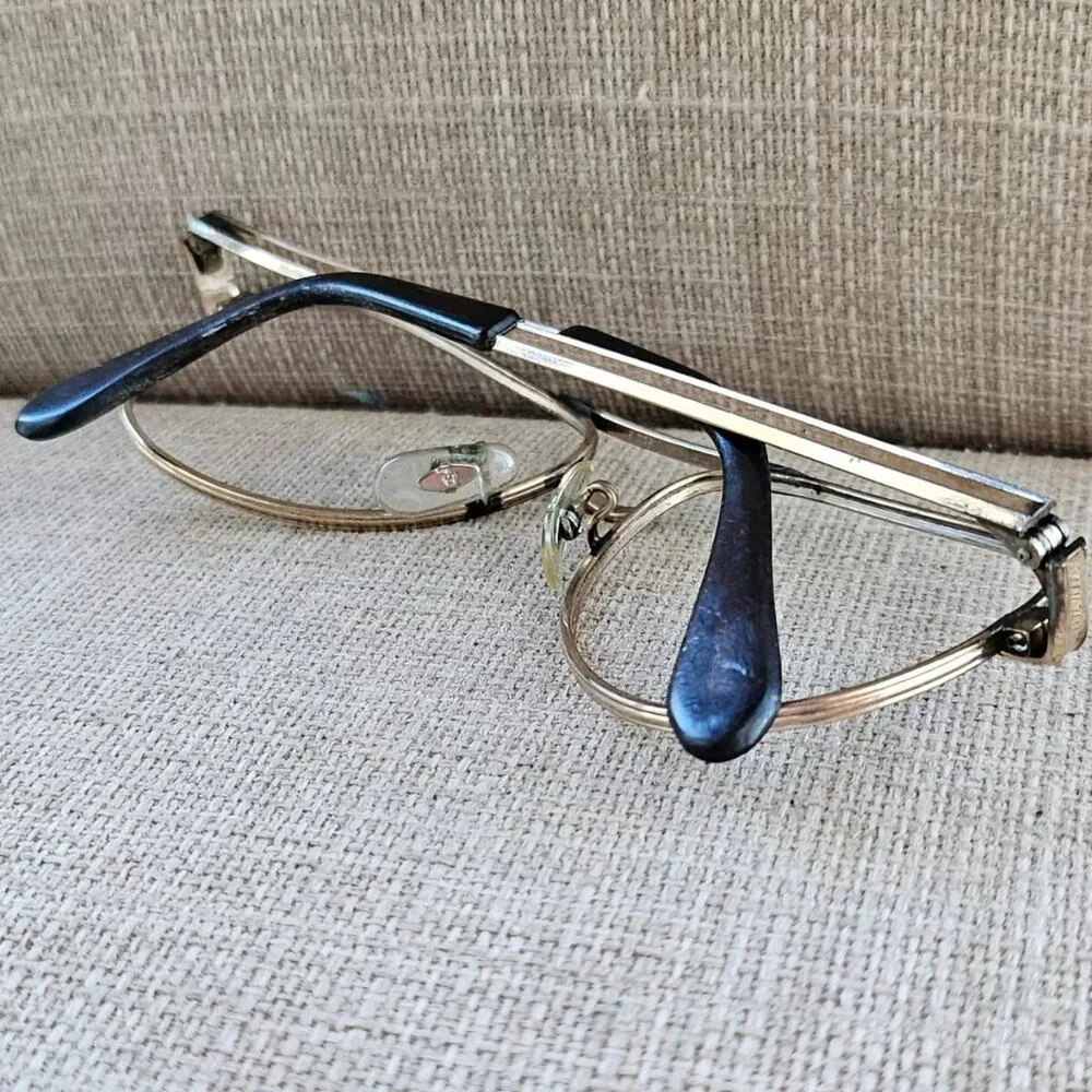 Universal Men Vintage Eyeglasses/Sunglasses Frame Gold Tone 10KRGP 5 1/2 - Picture 5 of 13